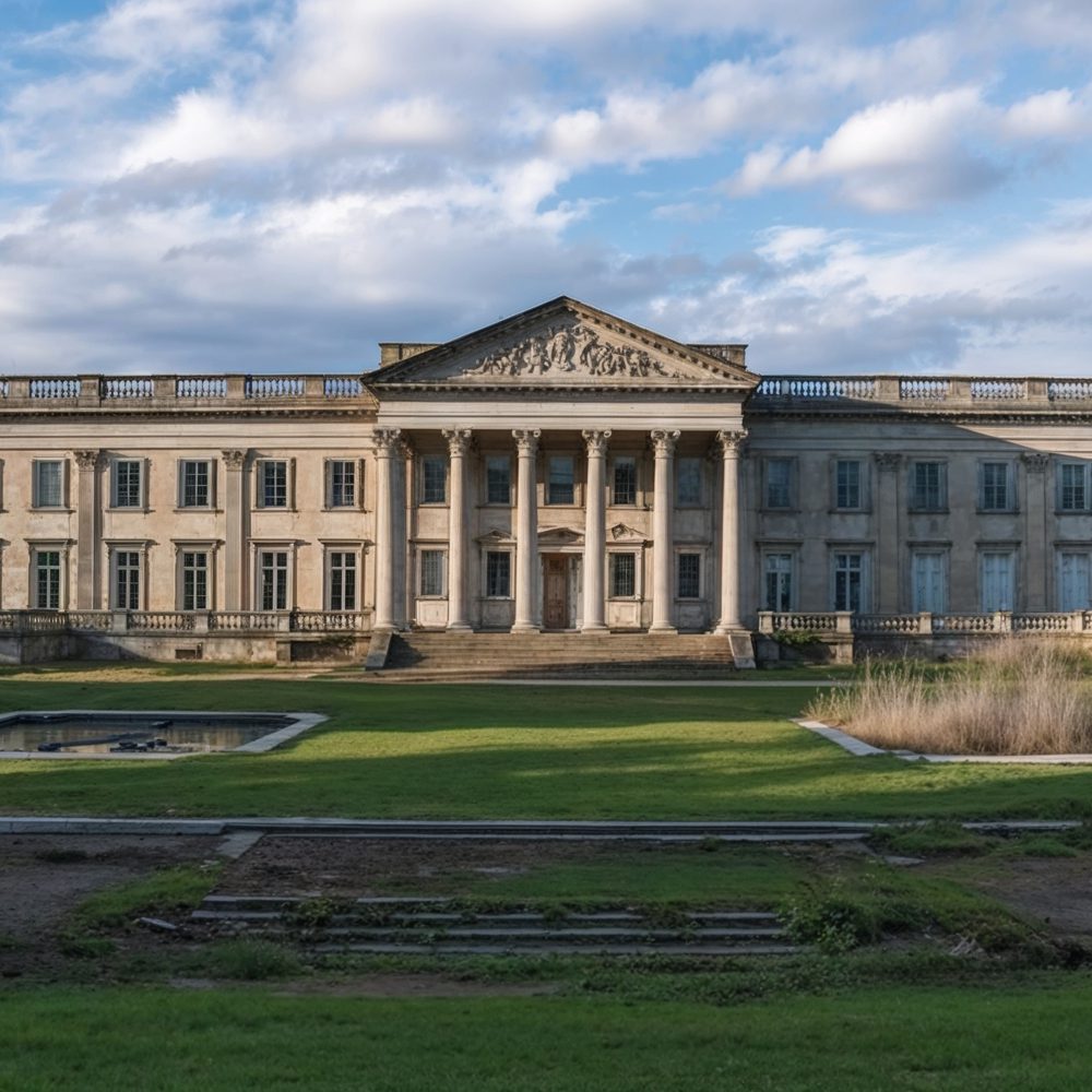 10 rear facade and gardens of lynnewood hall