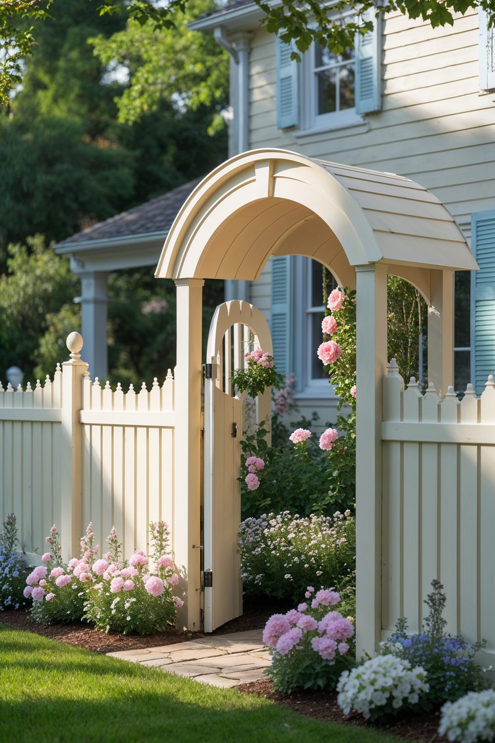4 Foot Arched Privacy Fence With Graceful Curves