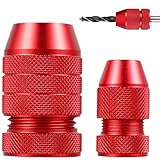 Adjustable Aluminum Drill Bit Depth Stop Collar Set for Woodworking & Hand Tools – Compatible with 5/64'-3/16' & 15/64'-7/16' Drill Bits – 2-Pack