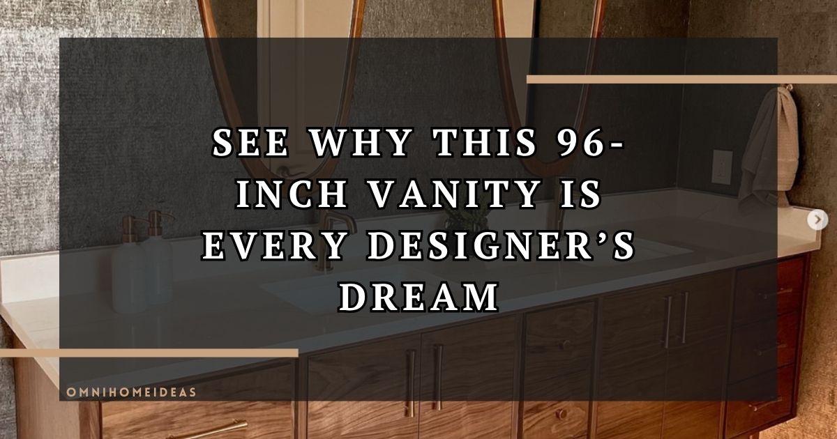 A 96 Double Sink Bathroom Vanity With Functional Storage And Sleek Design