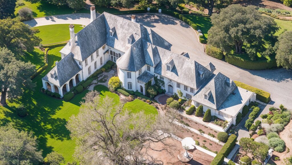 Aerial View Of Bing Crosby’s Grand Hillsborough Estate