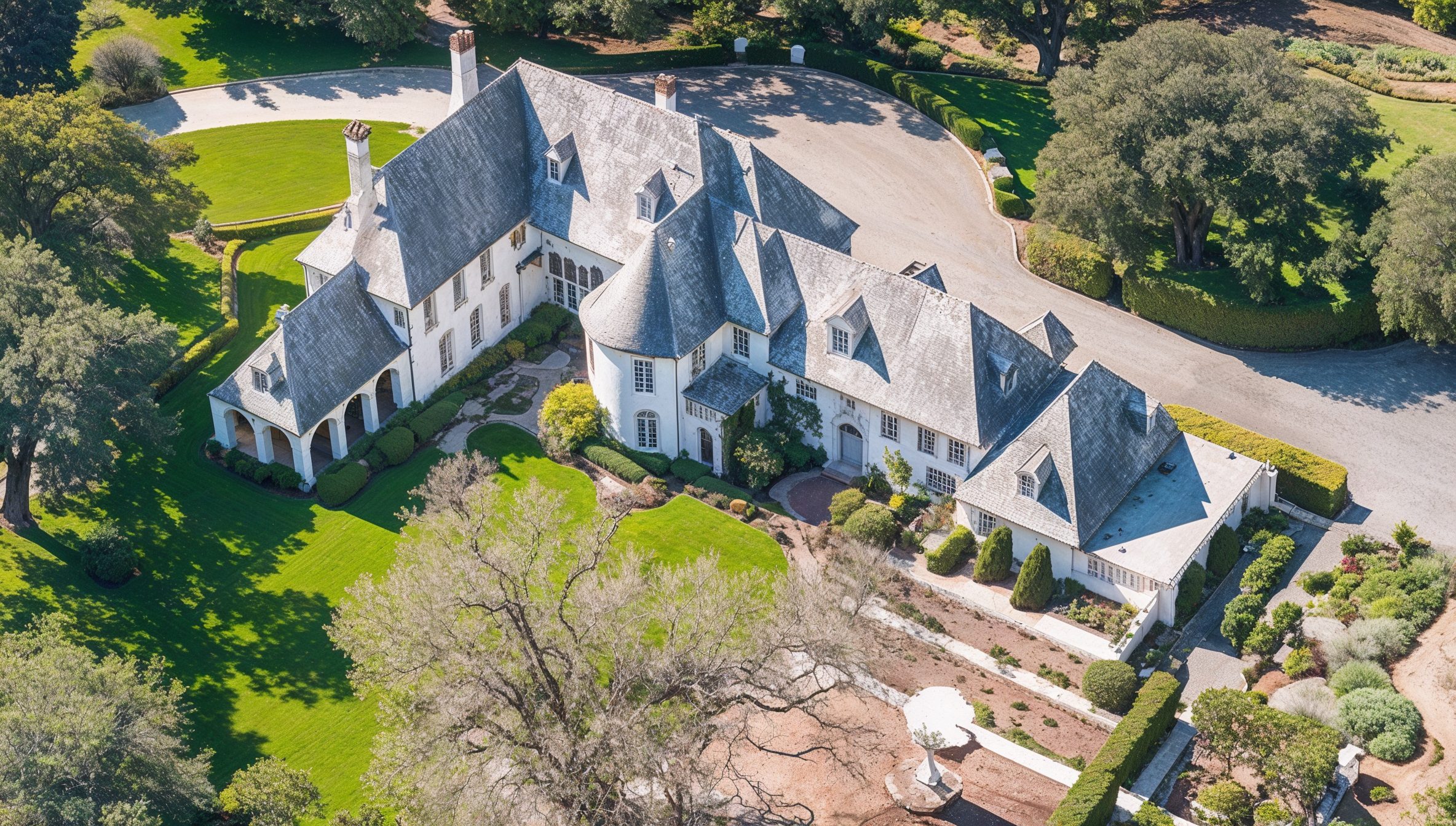 Aerial View Of Bing Crosby’s Grand Hillsborough Estate