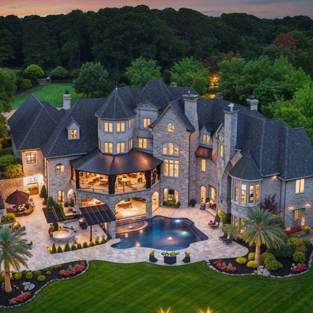 01 aerial view of kyle busch%e2%80%99s luxury lakefront mansion