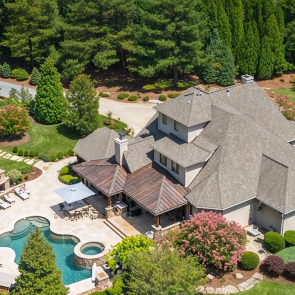 01 aerial view of kyle larson%e2%80%99s estate in mooresville nc