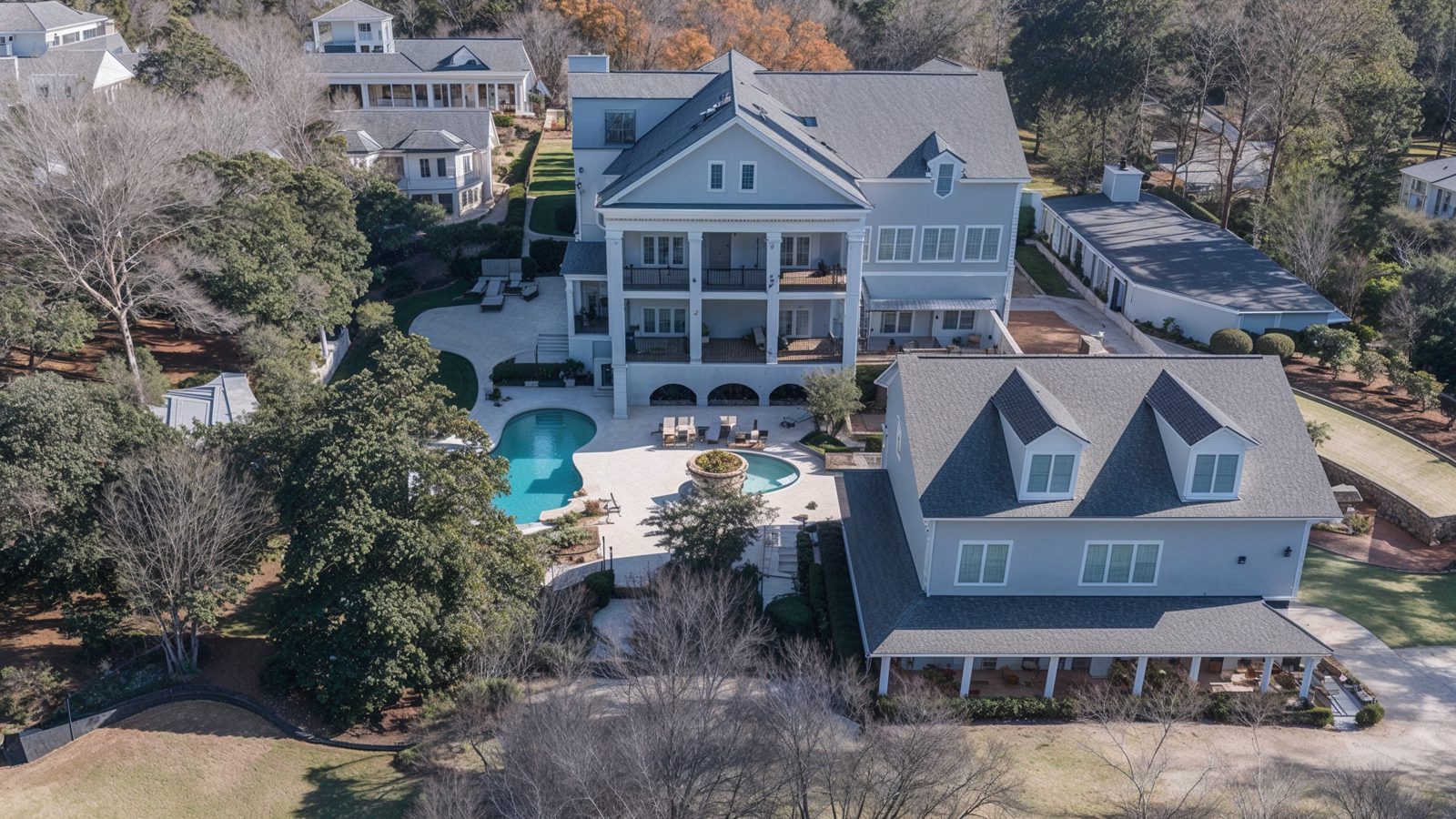 Aerial View Of The Estate A Southern Masterpiece