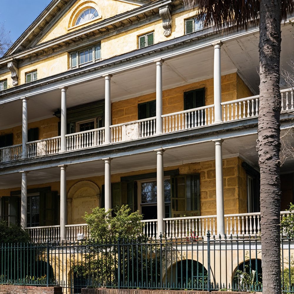 01 aiken rhett house with yellow stucco and grand piazzas