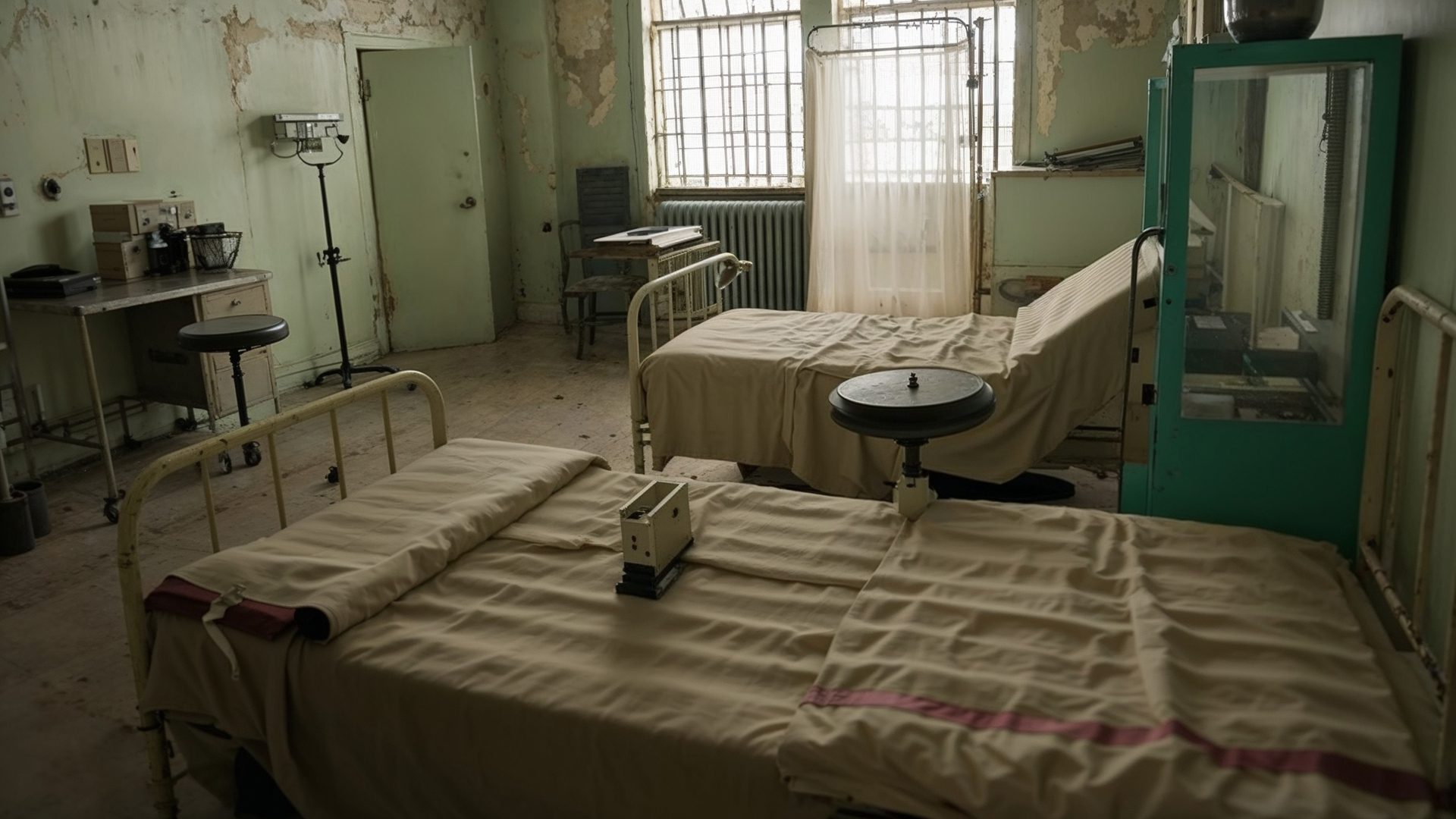 Alcatraz Hospital Ward Clinical Cold And Institutional Green