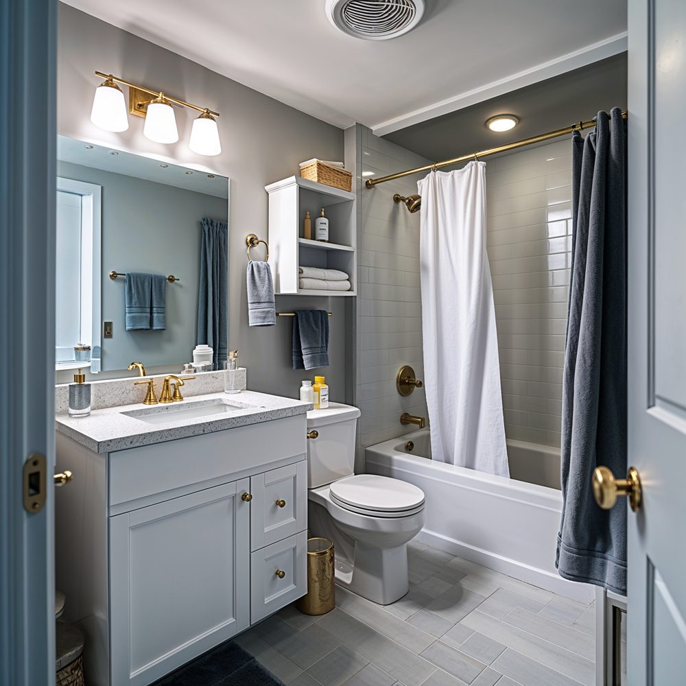 Spa-inspired small bathroom makeover - luxurious after transformation