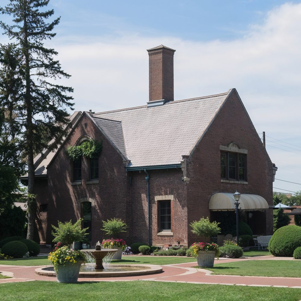 beautiful gardens and fountain at minnesota governor%e2%80%99s m