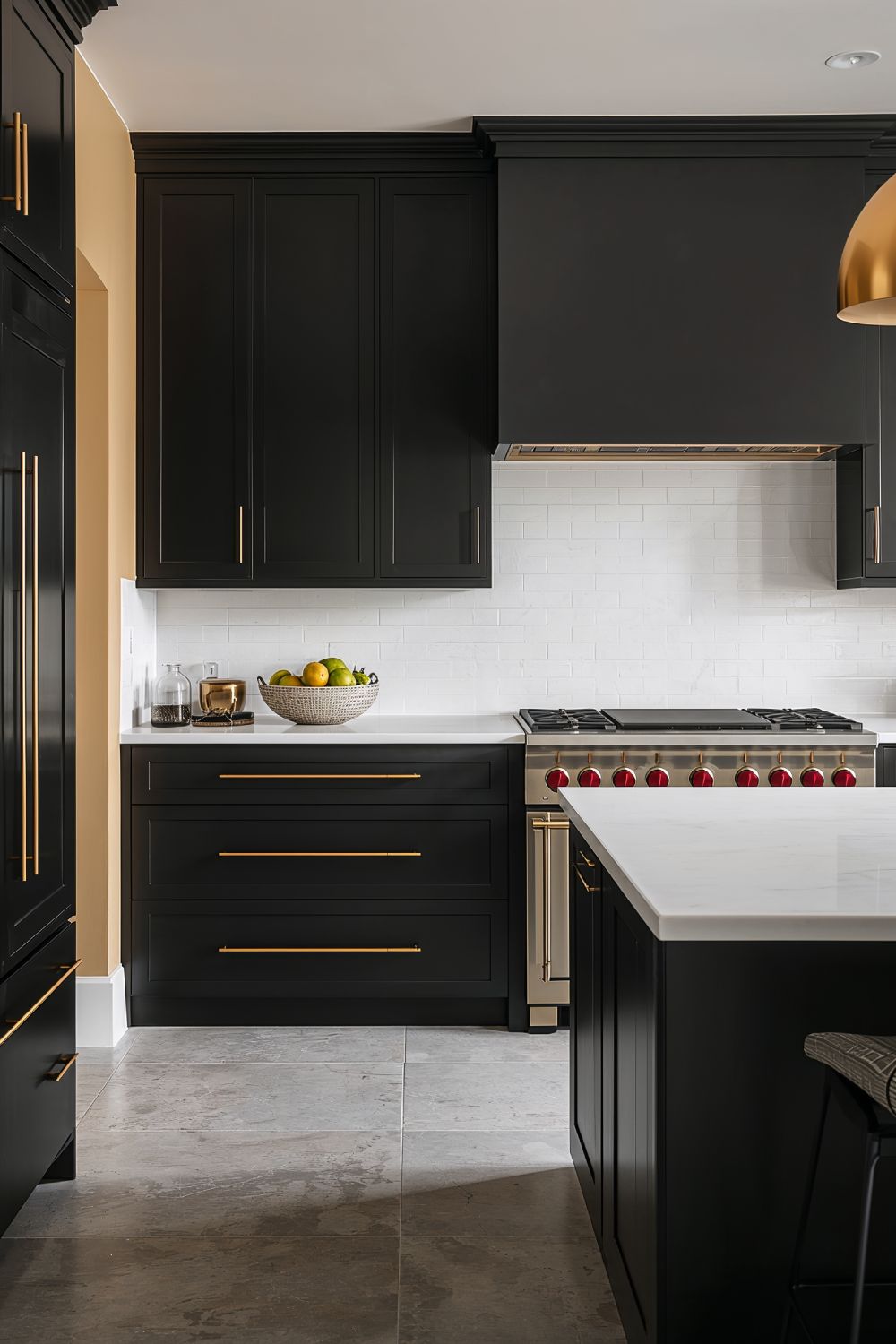 Black Kitchen Cabinets With Alabaster Walls Bold Contrast