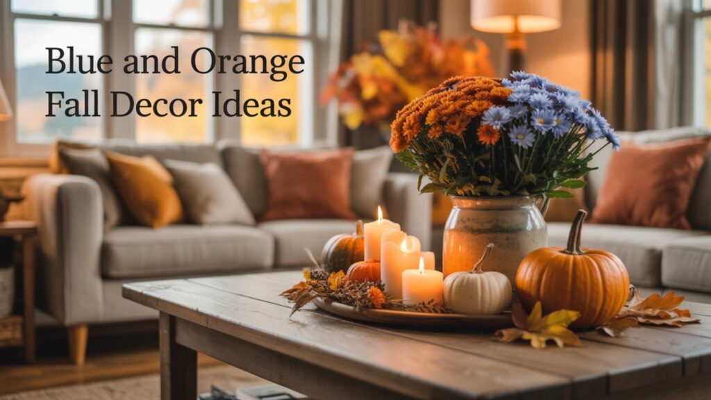 Blue And Orange Fall Decor Ideas