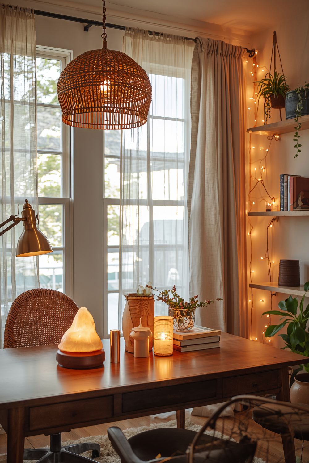 Boho Office Lighting Ideas For Better Work Focus