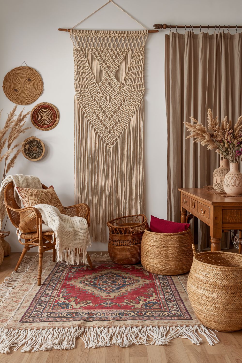 Boho Office Textures That Create Cozy Workspaces