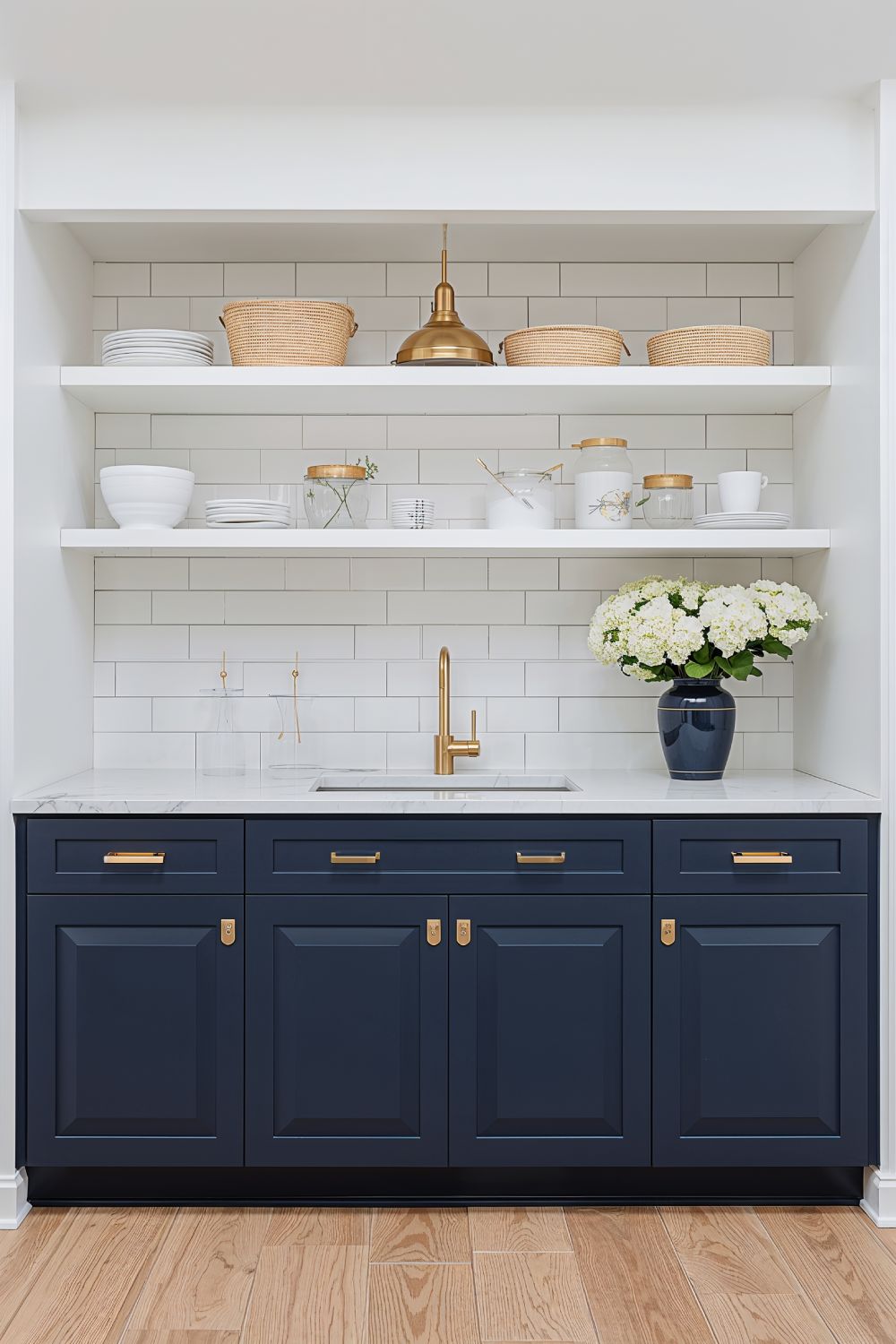 Bold Navy Farmhouse Pantry