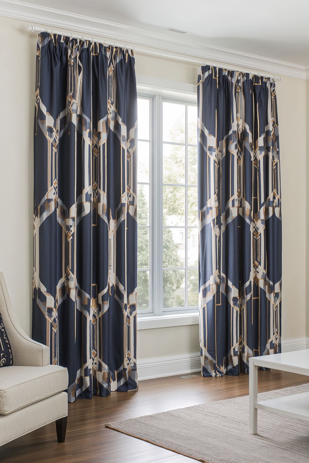 Bold Patterned Drapery Panels That Make A Statement In Living Rooms