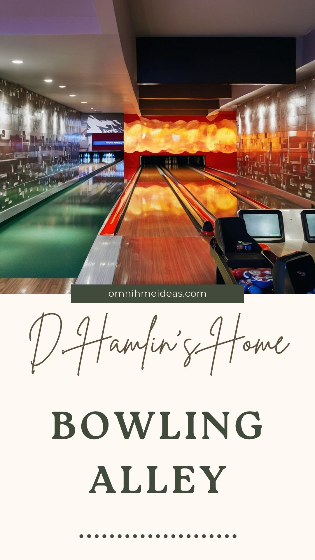 bowling alley in denny hamlin’s mansion