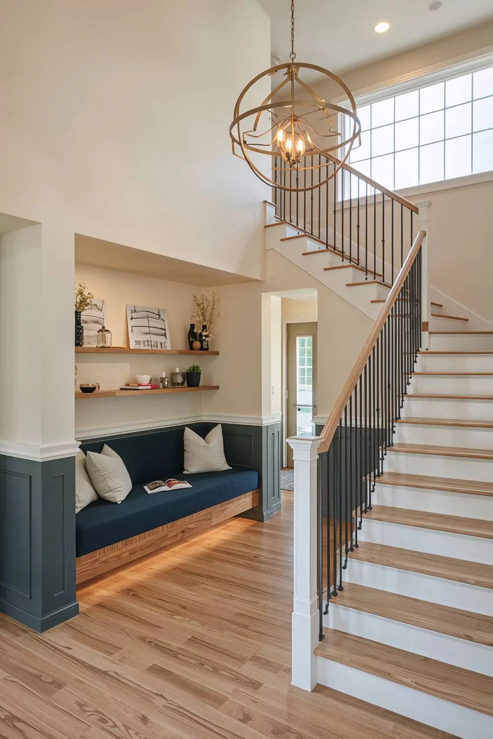 Bright Raised Ranch Entryway With Modern Lighting Ideas