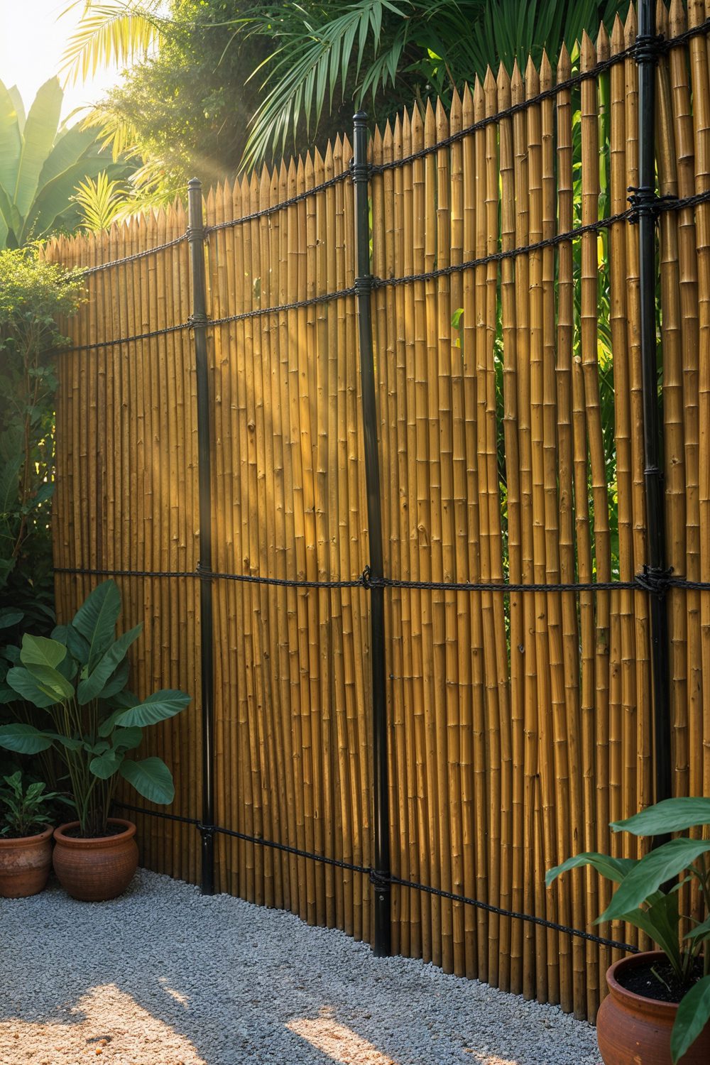 Budget Friendly Bamboo Privacy Fence
