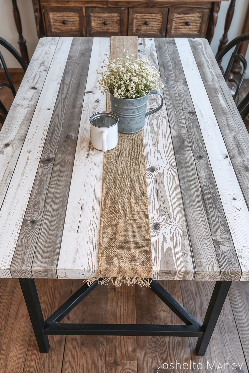 Budget Friendly DIY Farmhouse RV Table Makeover