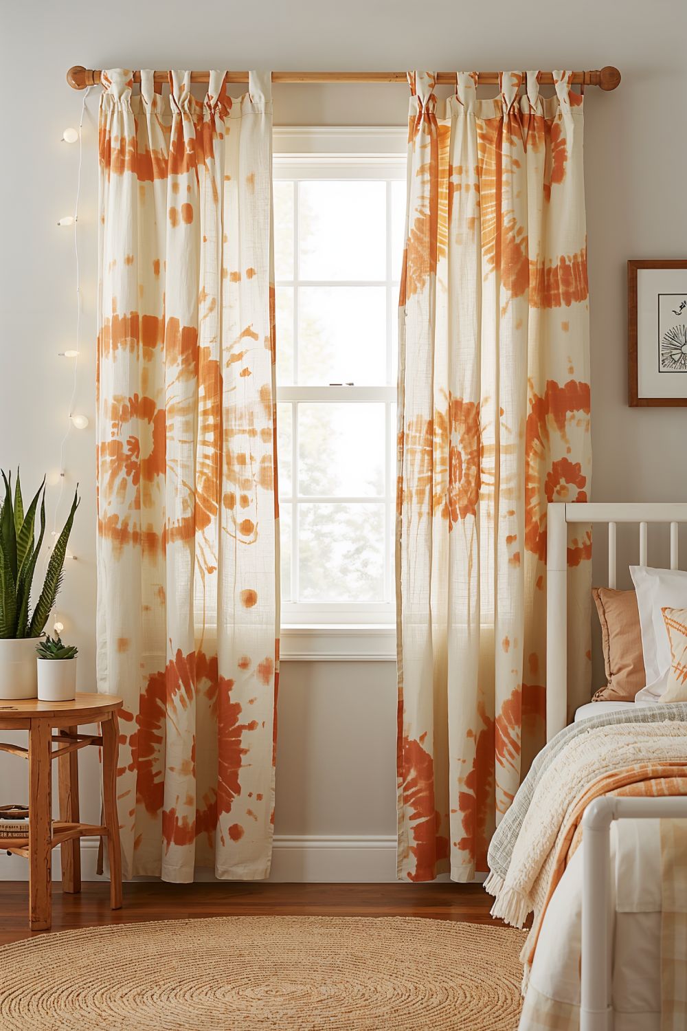Budget Friendly DIY Tie Dye Boho Curtains