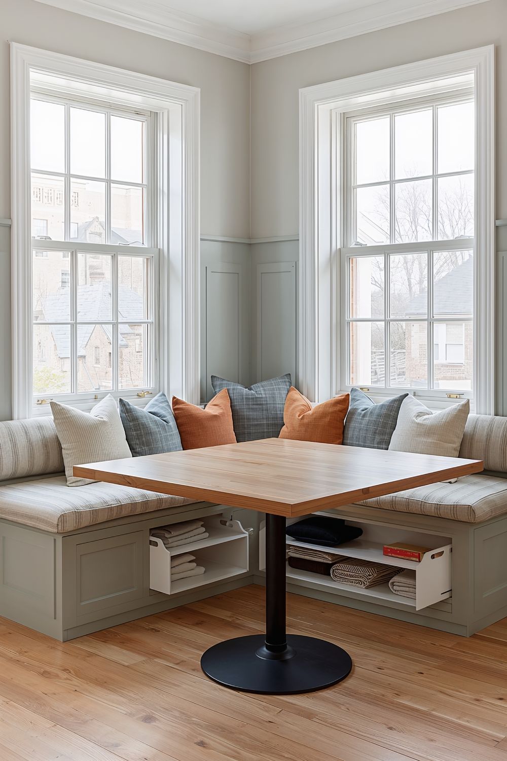 Built In Banquette Bench With Storage Small Dining Area