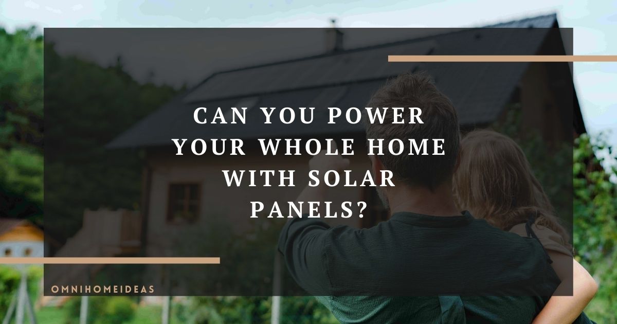 can you power your whole home with solar panels