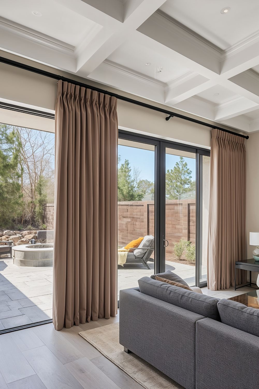 Ceiling Track System Curtains For Easy Sliding Door Operation