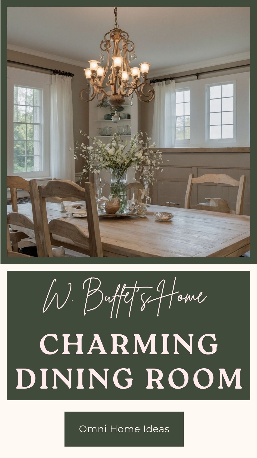 charming dining room in warren buffett’s omaha residence