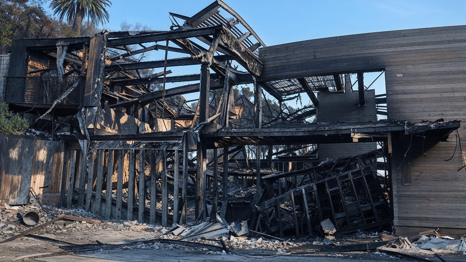02 charred remains of pacific palisades mansion after wildfire