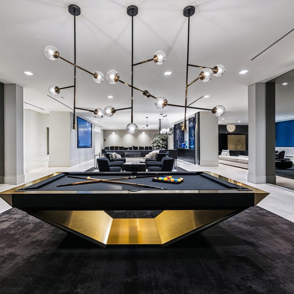 07 chic recreation room with billiards table