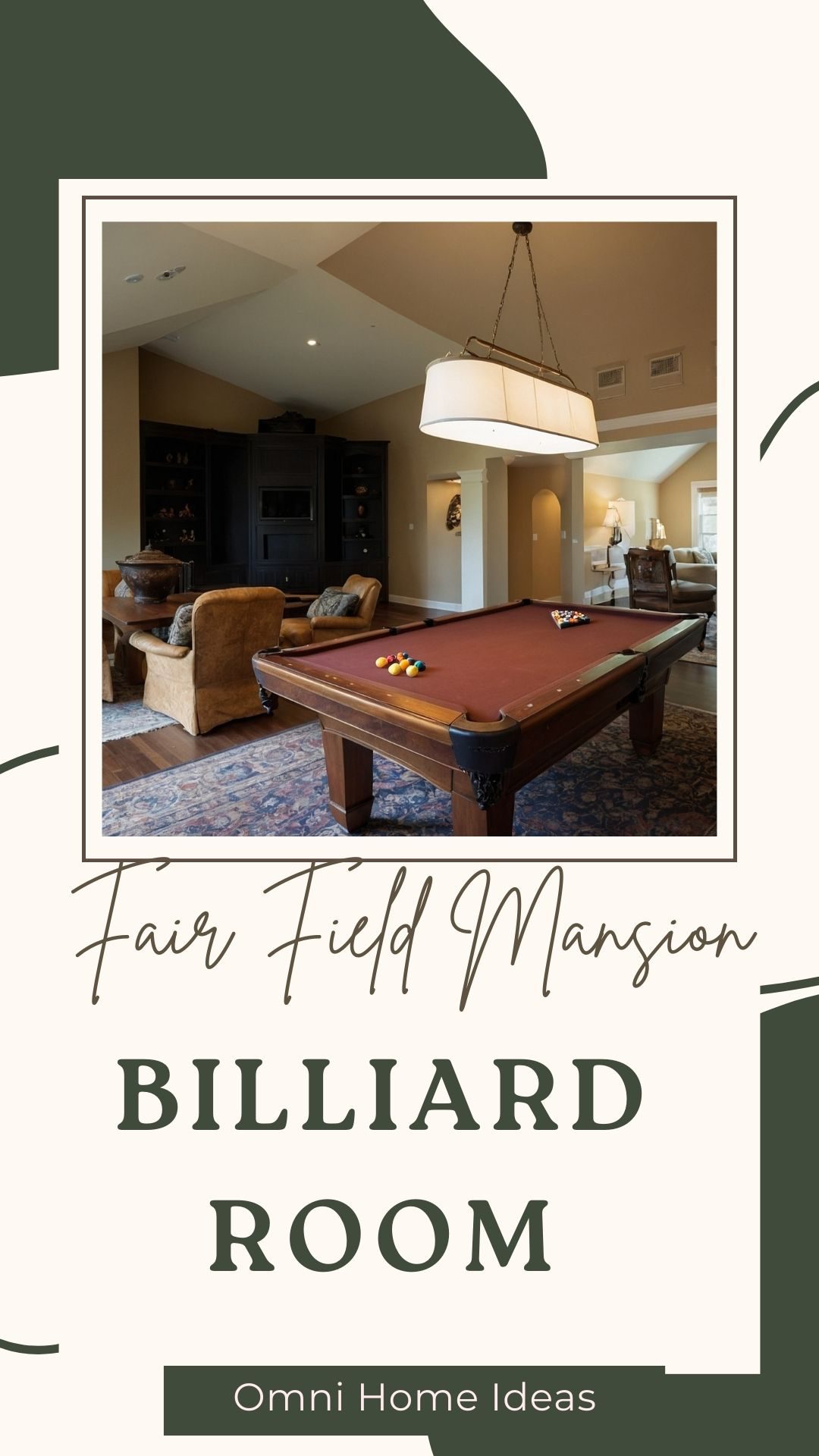 classic billiard room in ira rennert's fair field mansion