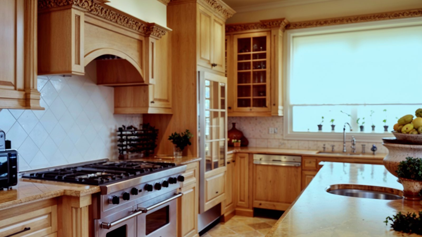 Classic Chef%E2%80%99s Kitchen With Custom Wood Cabinetry