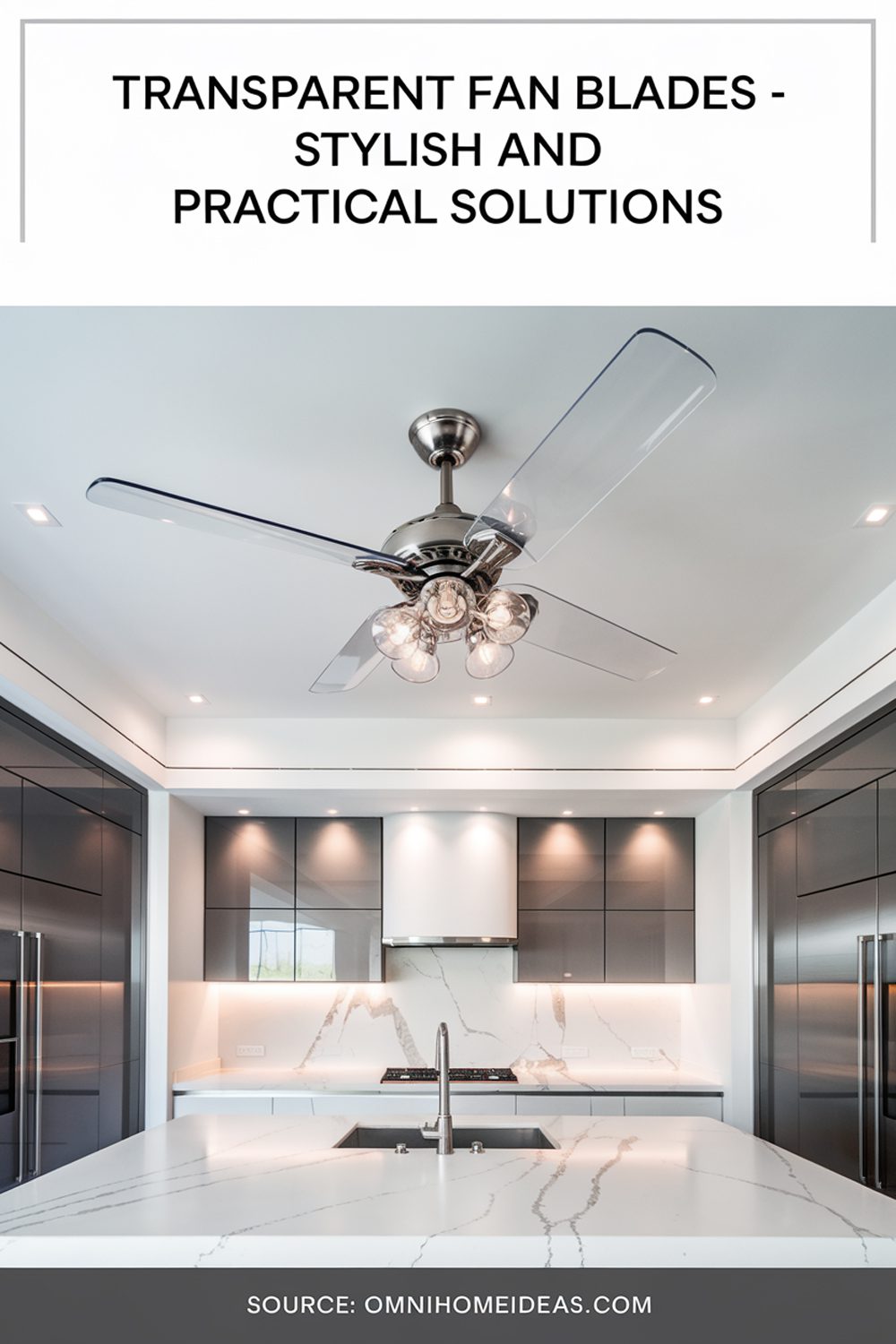 clear fan blades to minimize flicker