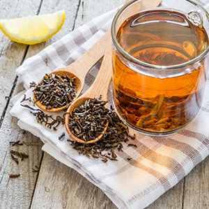 A cup of black tea. Black tea is a great coffee alternative.