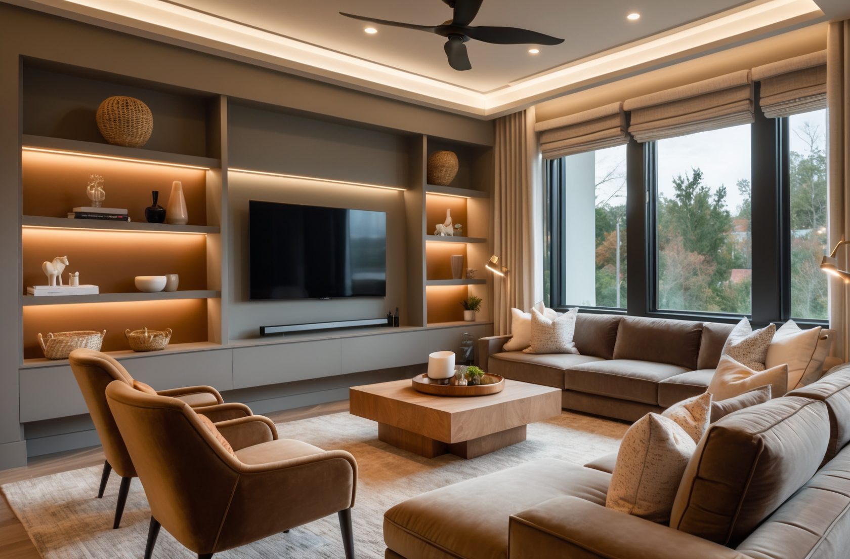 Modern living room complete design transformation