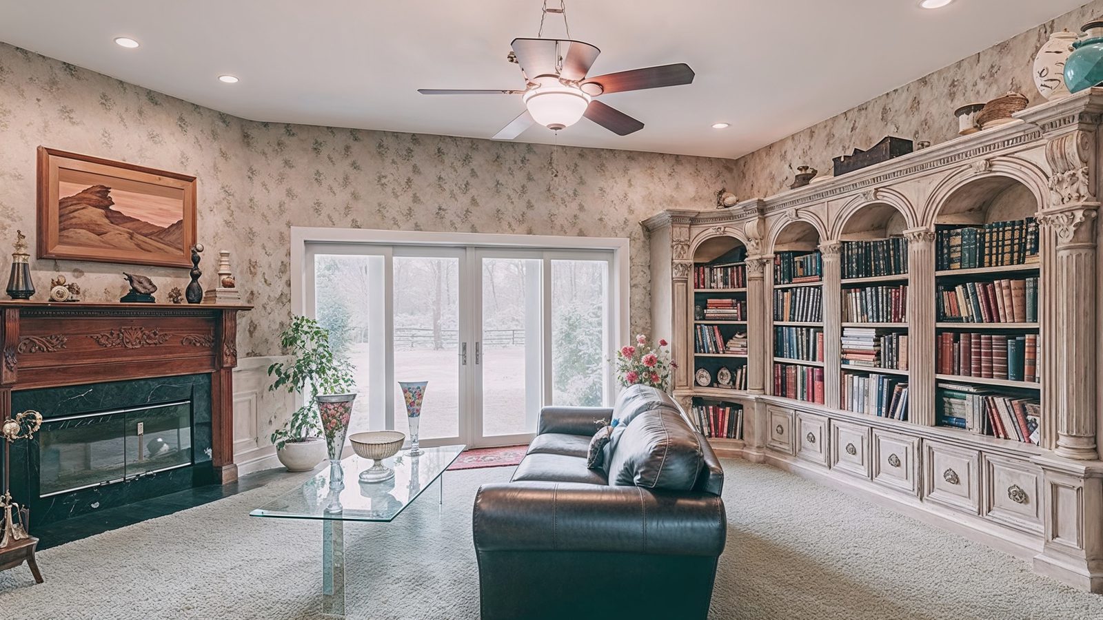 cozy library with classic elegance in goodlettsville