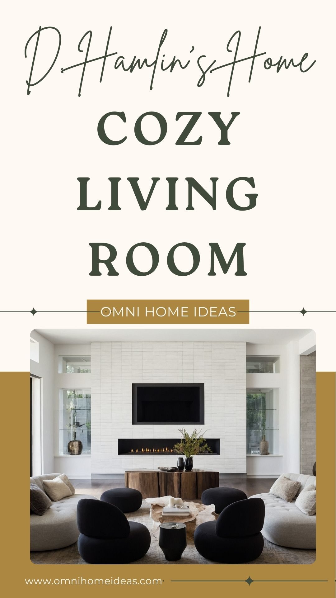 cozy living room with modern decor in denny hamlin’s home