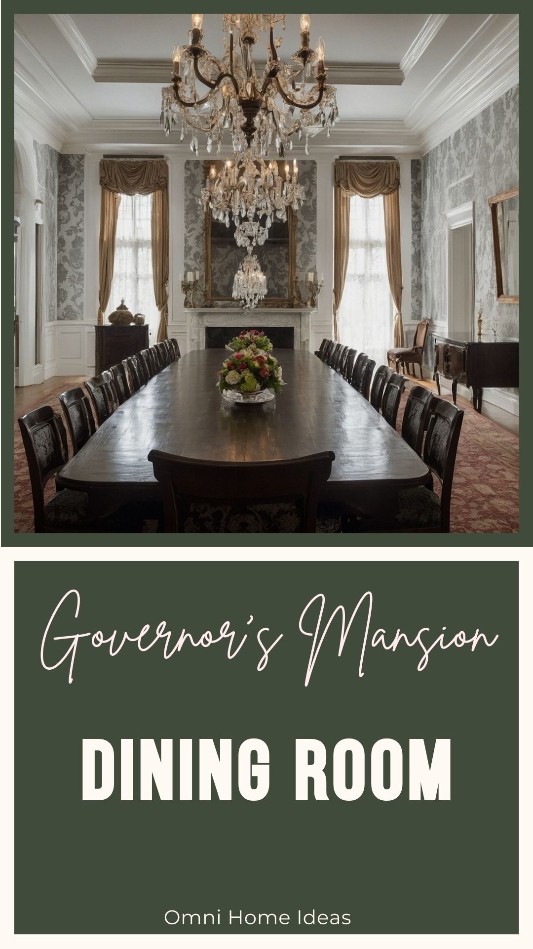 dining room of the illinois governor's mansion