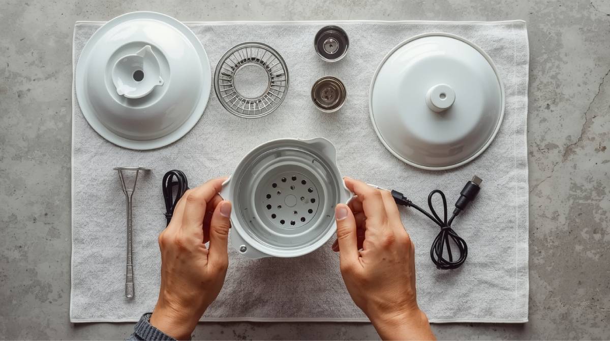 Disassembled Coffee Percolator Parts