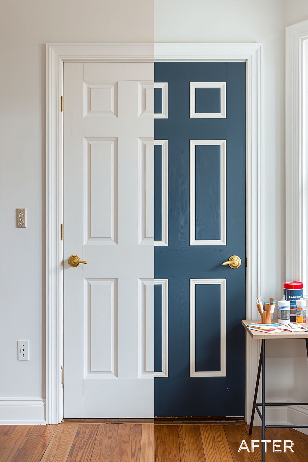 DIY Door Makeover Before And After Transformation