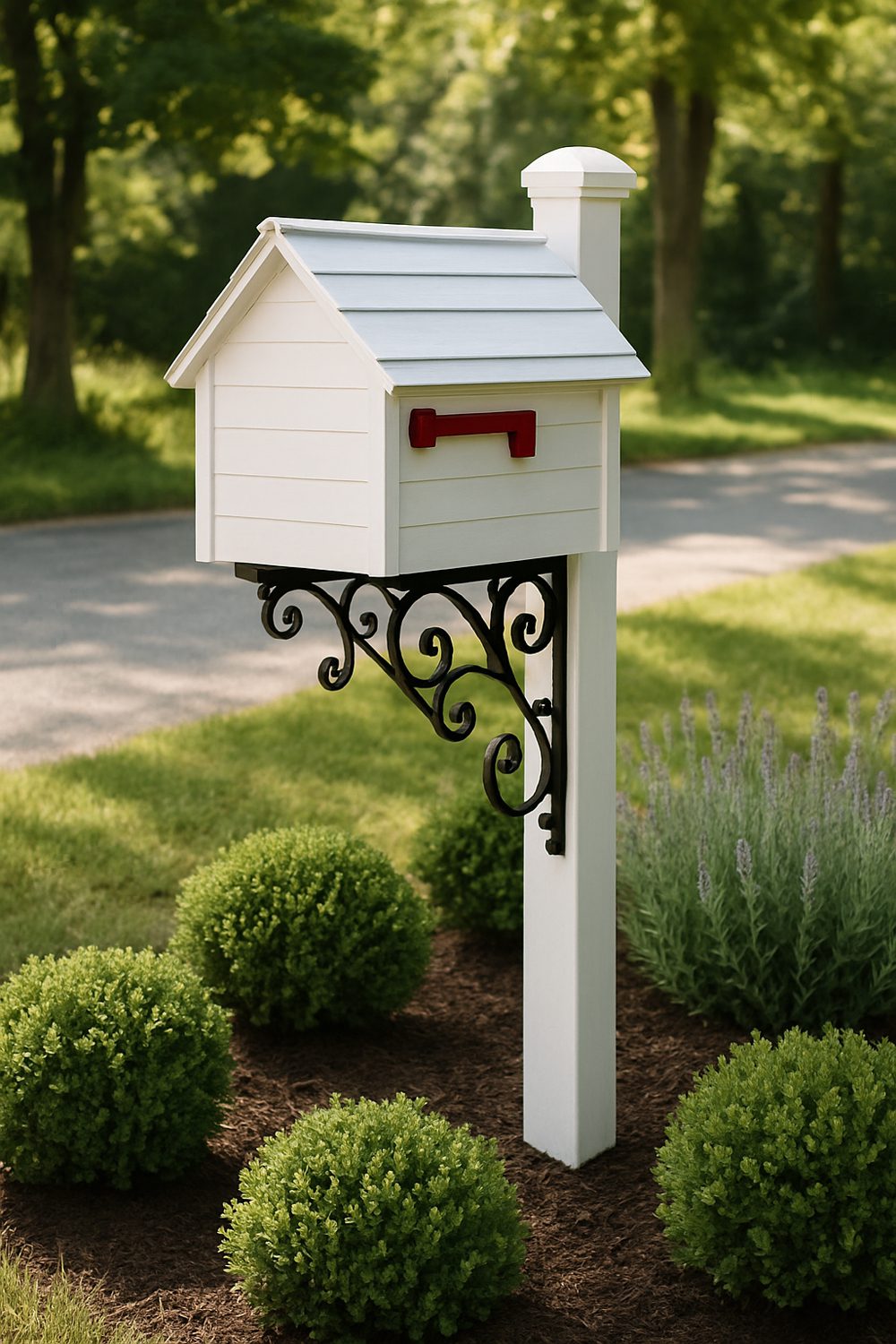 DIY Farmhouse Mailbox Decorative Brackets