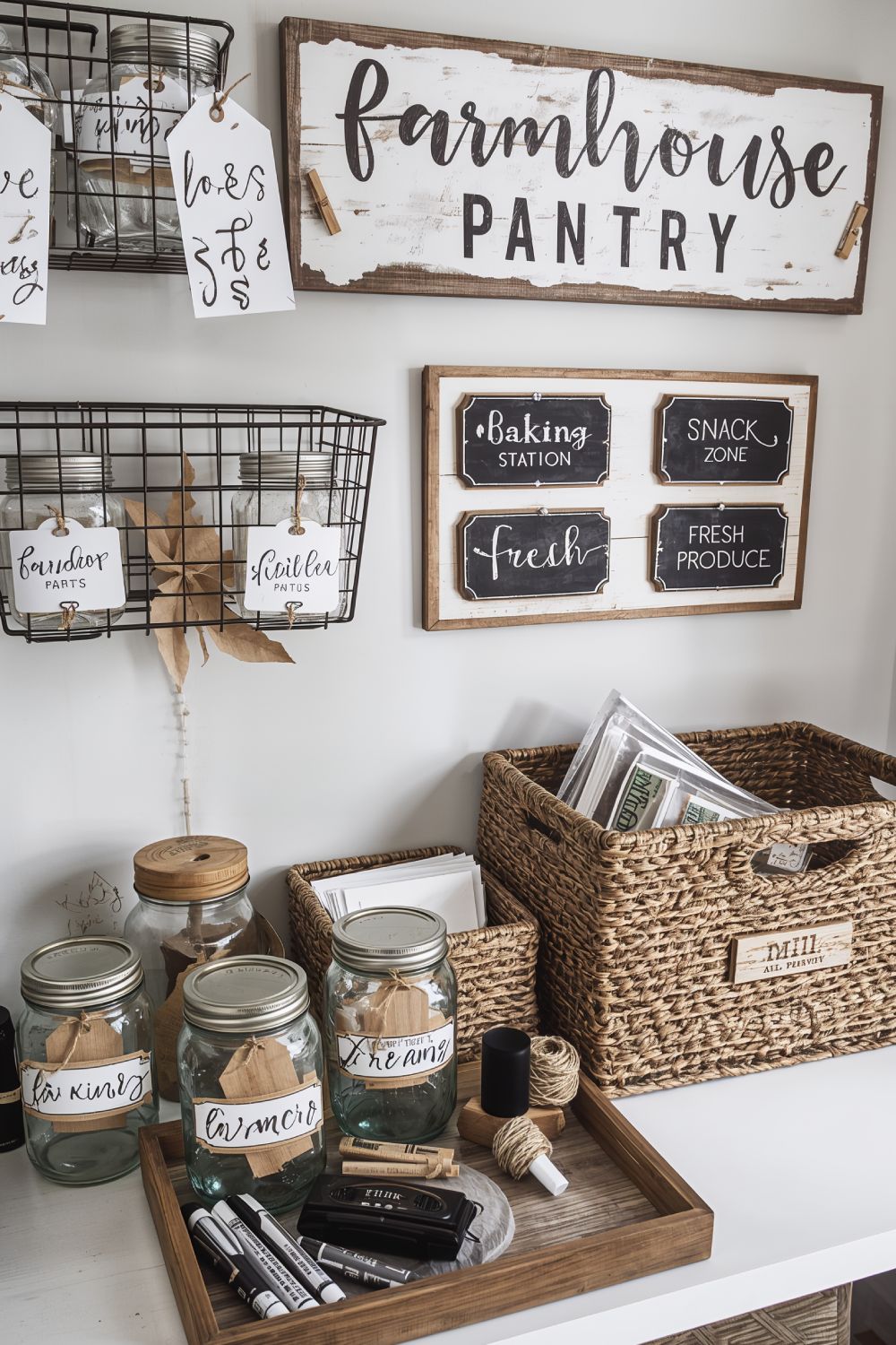 DIY Farmhouse Pantry Labels And Signage