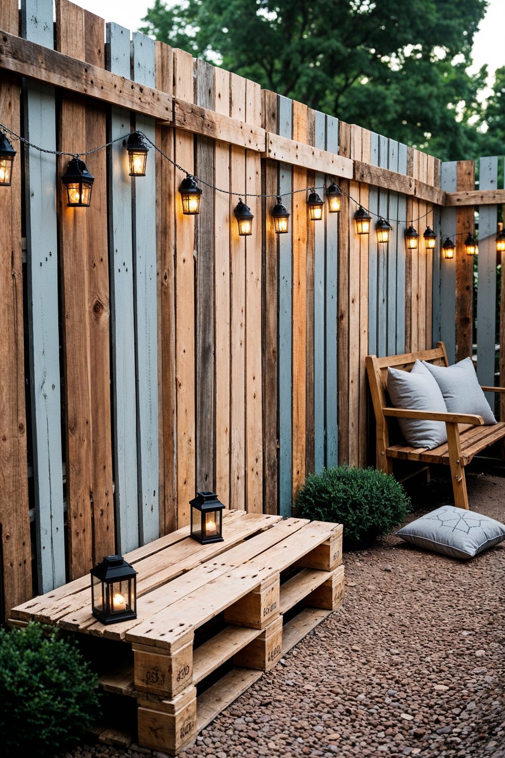 DIY Pallet Fence For Backyard Privacy