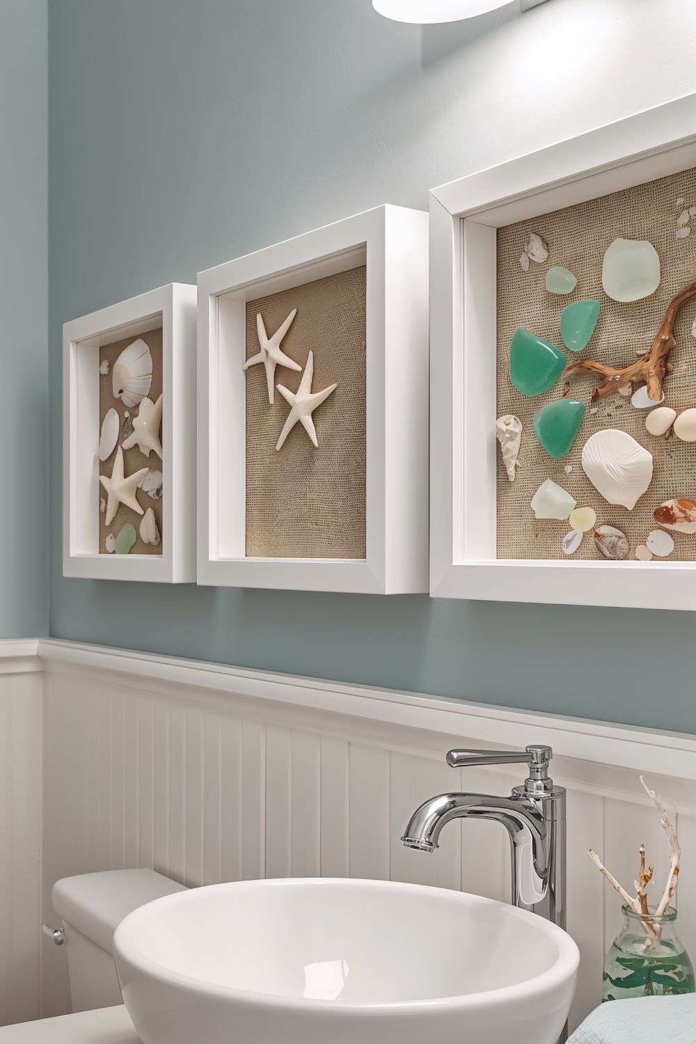 DIY Seashell Shadow Box Display For Coastal Wall Decor