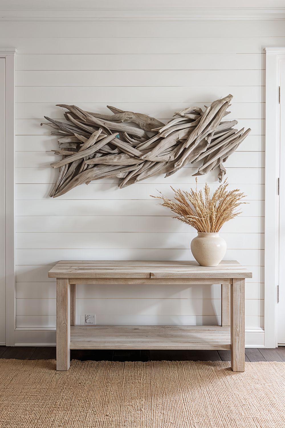 Driftwood Wall Art Sculpture For Coastal Beach Decor