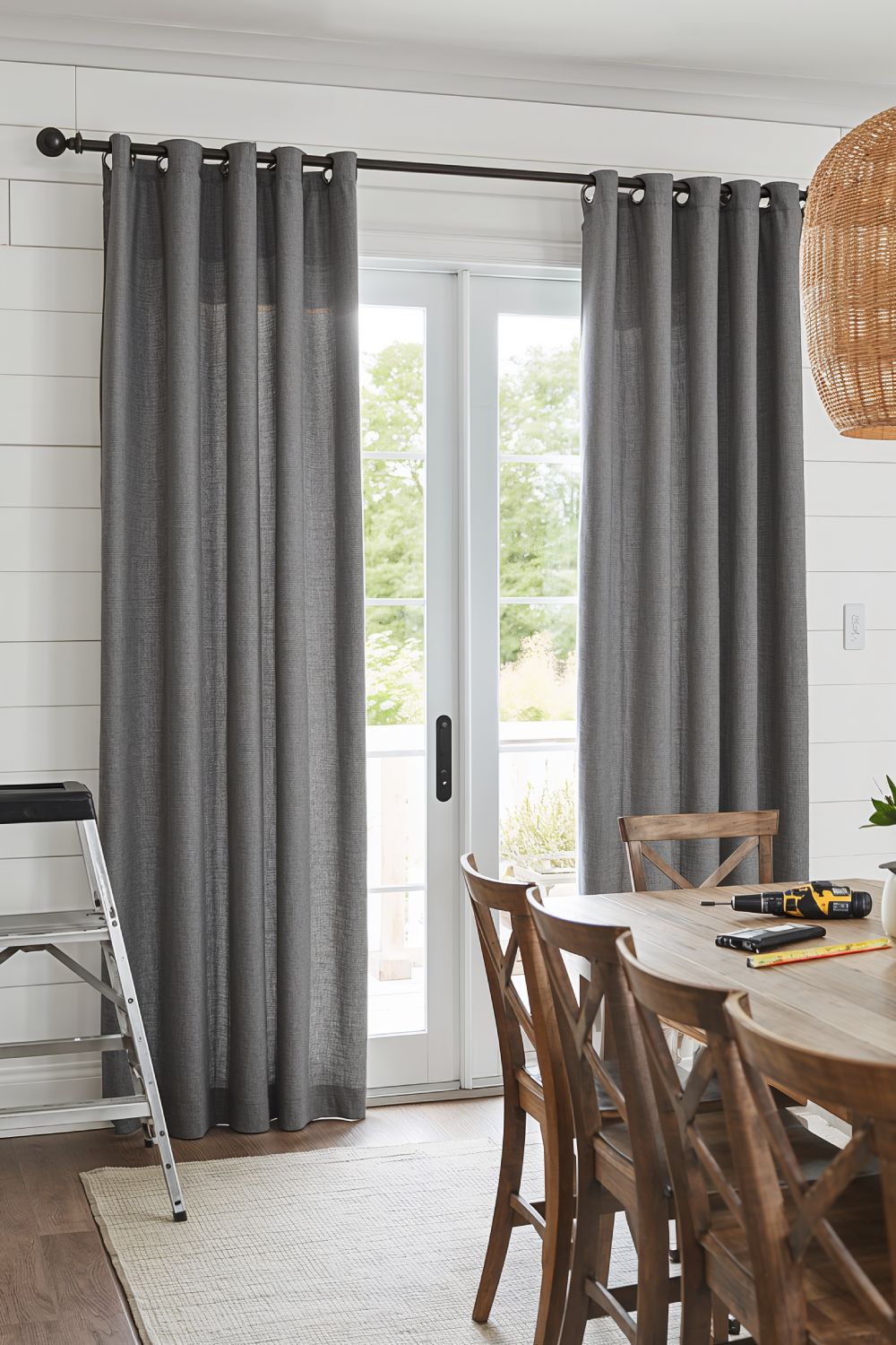 Easy DIY Grommet Curtains For Sliding Patio Doors
