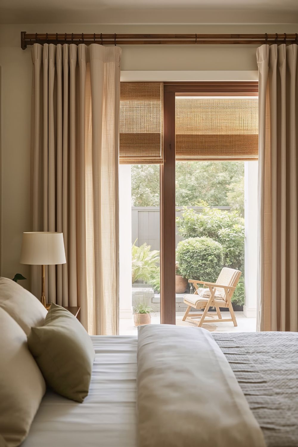 Eco Friendly Linen And Bamboo Curtains For Patio Doors