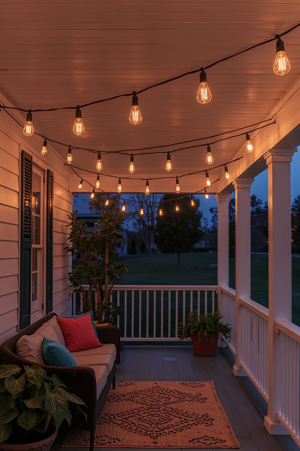 Edison Bulb String Lights For Boho Porch Evenings