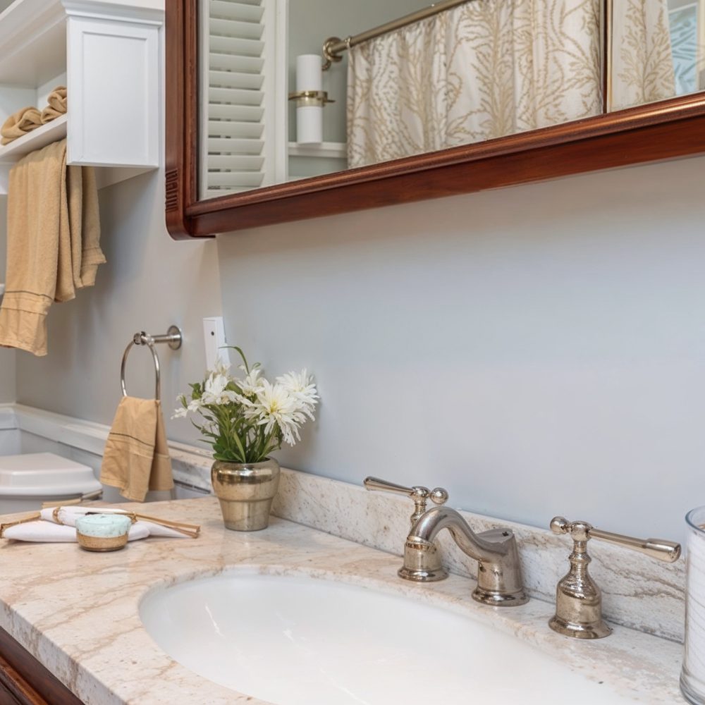 08 elegant bathroom with marble vanity in kelce%e2%80%99s family