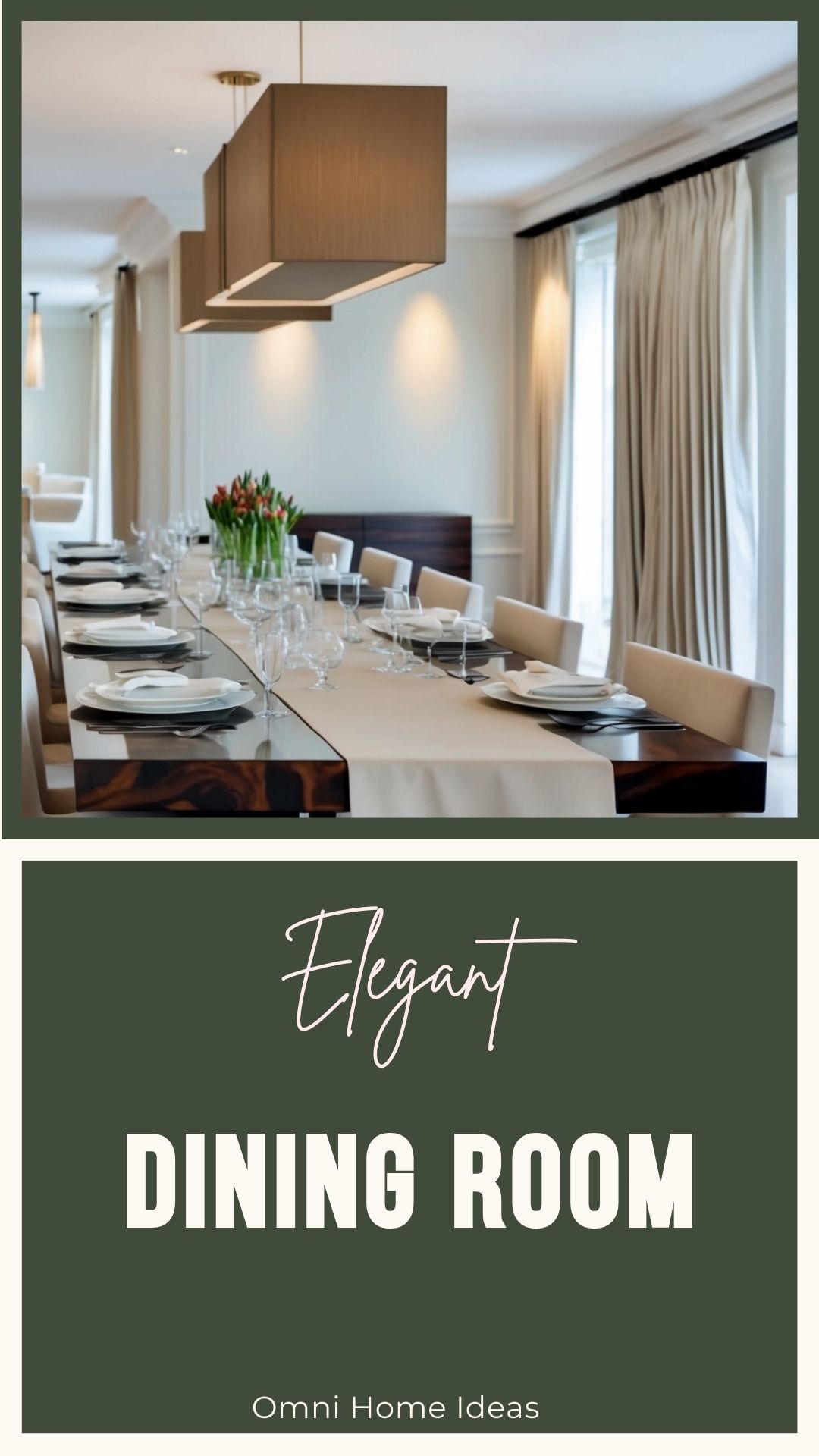 elegant dining room overlooking the garden